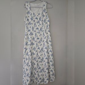 Blu Pepper Blue and White Floral Maxi Dress